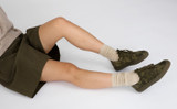 Sneaker 1 | Womens Sneakers in Green Suede | Grenson - Lifestyle View