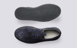 Sneaker 1 | Womens Sneakers in Navy Suede | Grenson - Top and Sole View