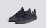 Sneaker 1 | Womens Sneakers in Navy Suede | Grenson - Main View
