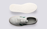Sneaker 67 | Womens Sneakers in White and Green | Grenson - Top and Sole View