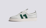 Sneaker 67 | Womens Sneakers in White and Green | Grenson - Side View