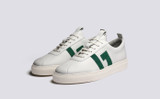 Sneaker 67 | Womens Sneakers in White and Green | Grenson - Main View