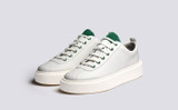 Sneaker 30 | Womens Sneakers in White and Green | Grenson - Main View