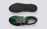 Sneaker 51 | Womens Trainers in Green Multi Suede | Grenson - Top and Sole View