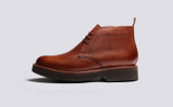 Clement | Mens Chukka Boots in Tan Leather | Grenson - Side View