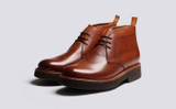 Clement | Mens Chukka Boots in Tan Leather | Grenson - Main View