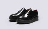 Evie | Womens Black Shoes with Wedge Sole | Grenson - Main View