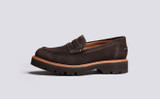 Walt | Loafers for Men in Brown Suede Commando Sole | Grenson - Side View