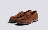 Julie | Womens Loafers in Old Gold Pink Suede  | Grenson - Main View