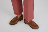 Julie | Womens Loafers in Old Gold Pink Suede  | Grenson - Lifestyle View