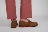 Julie | Womens Loafers in Old Gold Pink Suede  | Grenson - Lifestyle View 2