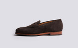 Lloyd | Loafers for Men in Brown Suede | Grenson - Side View