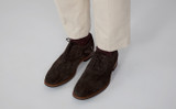 Dylan | Mens Brogues in Brown Suede | Grenson - Lifestyle View