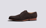 Gardner | Derby Shoes for Men in Brown Suede | Grenson - Side View