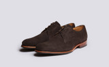 Gardner | Derby Shoes for Men in Brown Suede | Grenson - Main View