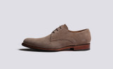 Gardner | Derby Shoes for Men in Beige Suede | Grenson - Side View