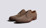 Gardner | Derby Shoes for Men in Beige Suede | Grenson - Main View