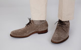 Gardner | Derby Shoes for Men in Beige Suede | Grenson - Lifestyle View