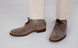 Gardner | Derby Shoes for Men in Beige Suede | Grenson - Lifestyle View