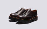 Callan | Mens Derby Shoes in Brown Grain Leather | Grenson - Main View