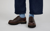 Callan | Mens Derby Shoes in Brown Grain Leather | Grenson - Lifestyle View