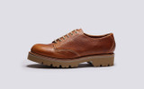Callan | Mens Derby Shoes in Tan Grain Leather | Grenson - Side View