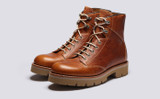 Emmett | Mens Derby Boots in Tan Grain Leather | Grenson - Main View