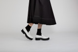 Hattie | Womens Loafers in White Tumbled Leather | Grenson - Lifestyle View