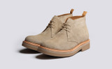Clement | Mens Chukka Boots in Beige Suede | Grenson - Main View