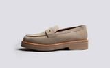 Peter | Loafers for Men in Beige Suede | Grenson - Side View