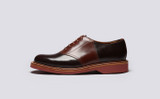 Bellamy | Mens Saddle Shoes in Tan and Brown | Grenson - Side View
