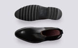 Tilly | Chelsea Boots for Women in Black Leather | Grenson - Top and Sole View