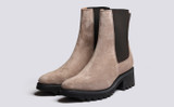 Tilly | Womens Chelsea Boots in Beige Suede | Grenson - Main View