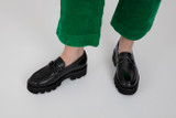Nina | Womens Black Loafers with Rubber Sole | Grenson  - Lifestyle View