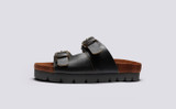 Florin | Mens Sandals in Brown Vintage Leather | Grenson - Side View