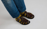 Quincy | Mens Sandals in Dark Brown Leather | Grenson - Lifestyle View 2