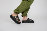 Ida | Womens Sandals in Black Leather | Grenson - Lifestyle View