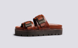 Ida | Womens Sandals in Tan Leather | Grenson - Side View