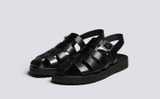 Queenie | Womens Sandals in Black Colorado Leather | Grenson - Main View