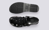 Queenie | Womens Sandals in Black Colorado Leather | Grenson - Top and Sole View