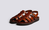 Queenie | Womens Sandals in Tan Leather | Grenson - Main View