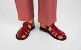 Queenie | Womens Sandals in Red Leather | Grenson - Lifestyle View