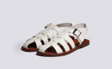 Queenie | Womens Sandals in White Leather | Grenson - Main View