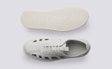 Sneaker 76 | Womens Cutout Sneakers in White | Grenson - Top and Sole View