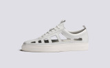 Sneaker 76 | Womens Cutout Sneakers in White | Grenson - Side View