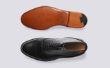 Balmoral | Mens Boots in Black Calf Leather | Grenson - Top and Sole View