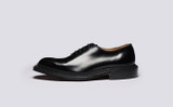 Lansbury | Mens Shoes in Black Bookbinder Leather | Grenson  - Side View