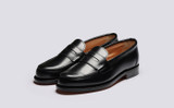 Epsom | Womens Loafers in Black Leather | Grenson - Main View