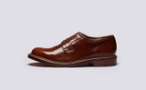 Camden | Mens Derby Shoes in Mid Brown Leather | Grenson - Side View