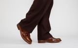 Camden | Mens Derby Shoes in Mid Brown Leather | Grenson - Lifestyle View